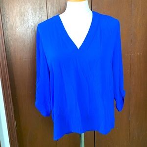 Express blue sheer top